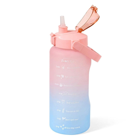 2L Drink Motivational Water Bottle with Time Marker & Straw - Brazilian Booty Co - Brazilian Booty Co
