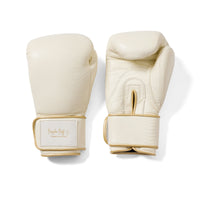 Premium Ivory Leather Boxing Gloves